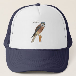 American Kestrel Vogelillustrierung Truckerkappe