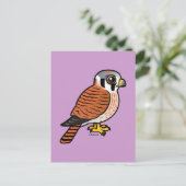 American Kestrel Weibchen Postkarte (Stehend Vorderseite)
