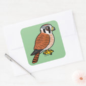 American Kestrel Weibchen Quadratischer Aufkleber (Umschlag)