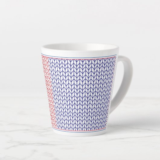 AMERICAN KNIT Latte Tasse (Rechte Ecke)