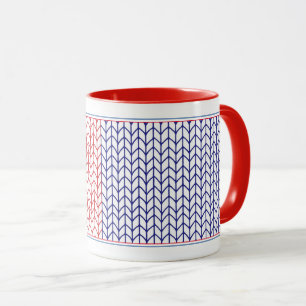 AMERICAN KNIT Rot Kombi Tasse