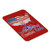 American Kroate Roots Foto Magnet (Rechte Seite)