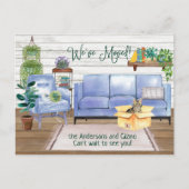 American Kurz Hair Brown Tabby New Zuhause Moving Ankündigungspostkarte (Vorderseite)