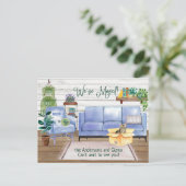 American Kurz Hair Brown Tabby New Zuhause Moving Ankündigungspostkarte (Stehend Vorderseite)