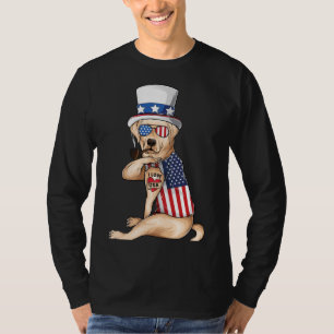 American Labrador Retriever Dog Merica 4. Juli T-Shirt