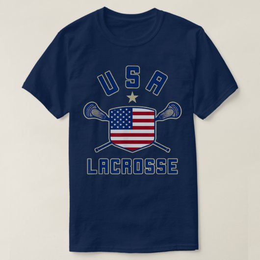 American Lacrosse USA Lax Flag Shield tee (Design vorne)