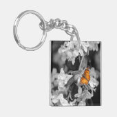 American Lady Butterfly on Apple Blossom Key Chain Schlüsselanhänger (Vorderseite links)