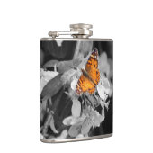 American Lady Butterfly On Blossom Drink Flasche Flachmann (Rechts)