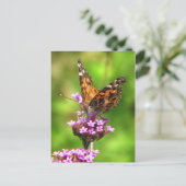 American Lady Butterfly Postkarte (Stehend Vorderseite)