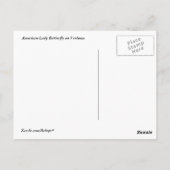 American Lady Butterfly Postkarte (Rückseite)