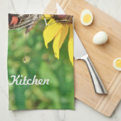 American Lady Butterfly - Vanessa virginiensis Geschirrtuch (Viertel Falte)