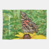 American Lady Butterfly - Vanessa virginiensis Geschirrtuch (Horizontal)