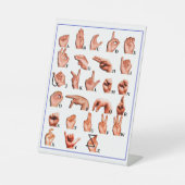 American Language Alphabet Board, Learn ASL Sockelschild (Vorderseite)