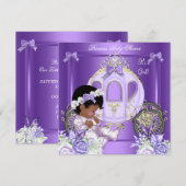 American Lavender Baby Shower Girl 5A Einladung (Vorne/Hinten)