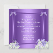 American Lavender Baby Shower Girl 5A Einladung (Rückseite)