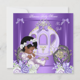 American Lavender Baby Shower Girl 5A Einladung