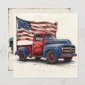 American Legacy Drive: Vintager Ruhm Feiertagskarte (Vorne/Hinten)