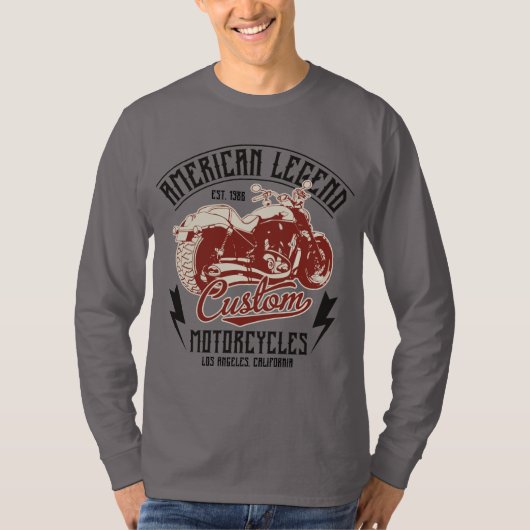 American Legend Custom Motorrad Los Angeles CA T-Shirt (Vorderseite)