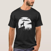 American Leopard Hound and Moon Halloween T-Shirt (Vorderseite)