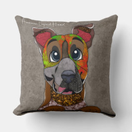 American Leopard Hound handbemalt Kissen