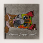 American Leopard Hound hässlich gegenüber Jigsaw P Puzzle (Horizontal)