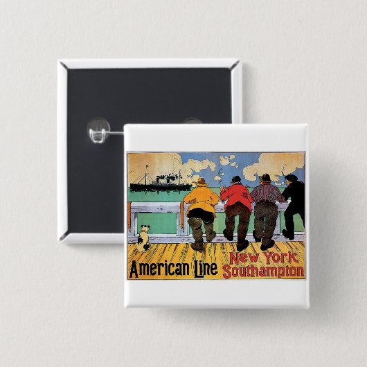 American Line Poster Button (Vorne & Hinten)