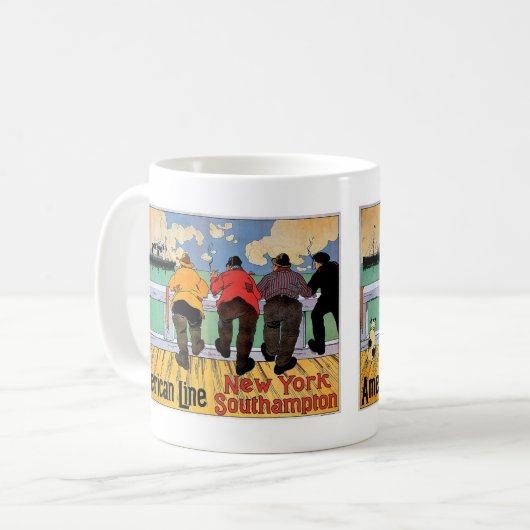 American Line Poster Kaffeetasse (Vorderseite Links)