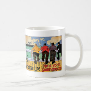 American Line Poster Kaffeetasse