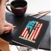 American Lineman Flag Electric Cable Notebook Notizblock