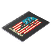 American Lineman Flag Electric Cable Notebook Notizblock (Linke Seite)