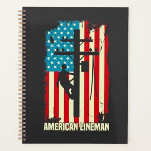 American Lineman Flag Electric Cable Planner Planer