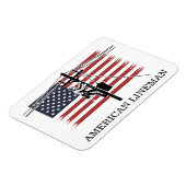 American Lineman Flag – Electrician & Utility Work Magnet (Linke Seite)