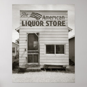 American Liquor Store, 1943. Vintages Foto Poster