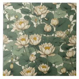 American Lotus Blume Muster Fliese