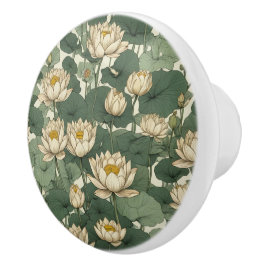 American Lotus Blume Muster Keramikknauf