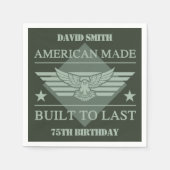 American Made 75. Geburtstag Serviette (Vorderseite)