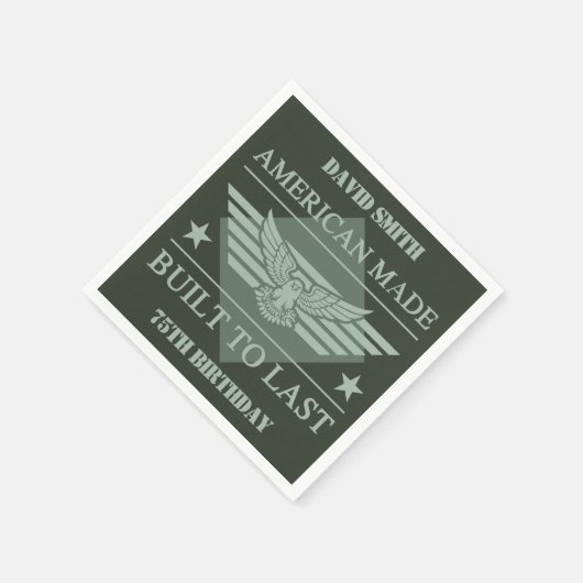 American Made 75. Geburtstag Serviette (Ecke)