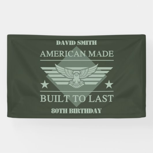 American Made 80. Geburtstag Banner (Horizontal)