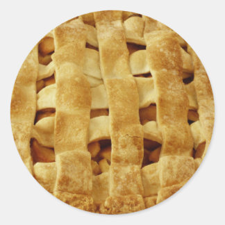 American Made Apple Pie Zig Zag Crust Runder Aufkleber