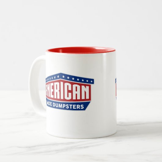 American Made Dumpsters Tasse (zwei Tone) (Vorderseite Links)