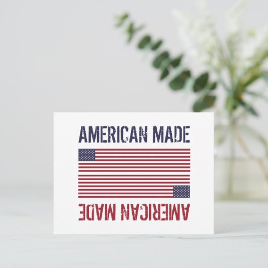 American Made, Flag der Staaten Postkarte (Stehend Vorderseite)