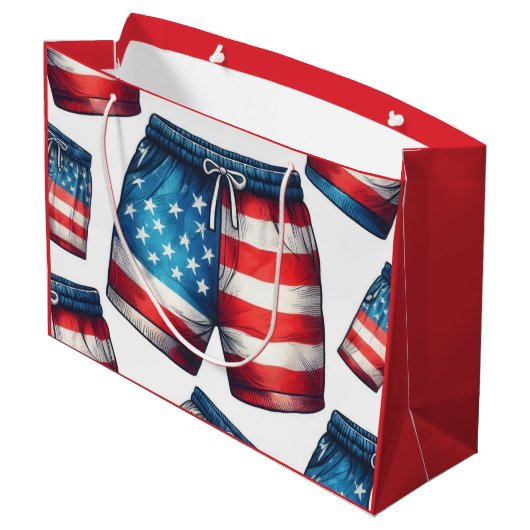 American Made Große Geschenktüte (Rückseite Schrägansicht)