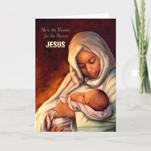 American Madonna and Child Christmas Cards Feiertagskarte