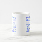 American Mah Jongg Cup mit blauen Worten Kaffeetasse (Mittel)