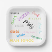 American Mah Jongg Papierplatte Pappteller (Vorderseite)