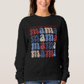 American Mama 4th Of July USA Patriotic America M Sweatshirt (Vorderseite)