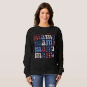 American Mama Mom Life Patriotic 4th Of July Ameri Sweatshirt (Vorne ganz)
