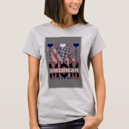 American Mama T - Shirt - Patriotic USA Flag Ballo