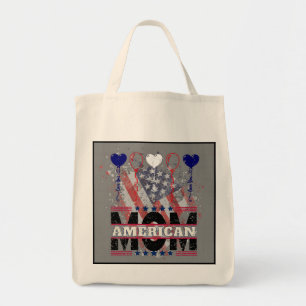 American Mama Tote Bag - Patriotic Star für Mutter Tragetasche