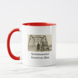 American Man Real Foto Kaffee Tasse